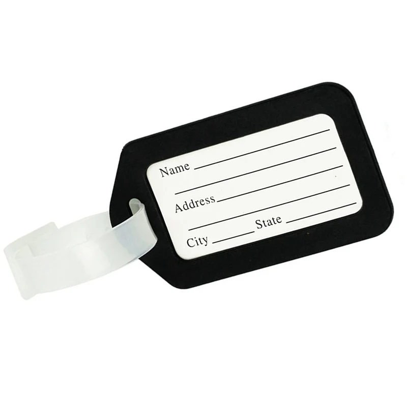 

Compact 60Pcs Luggage Tags Suitcase Label Bag Travel Accessories Black