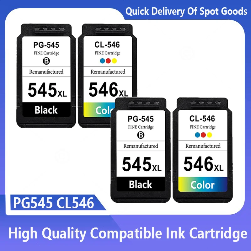 545XL 546 XL Ink Cartridge Replacement For Canon PG545 PG 545 For Canon Pixma IP2800 IP2850 MG2400 MG2450 MG2455 MG2500 Printer