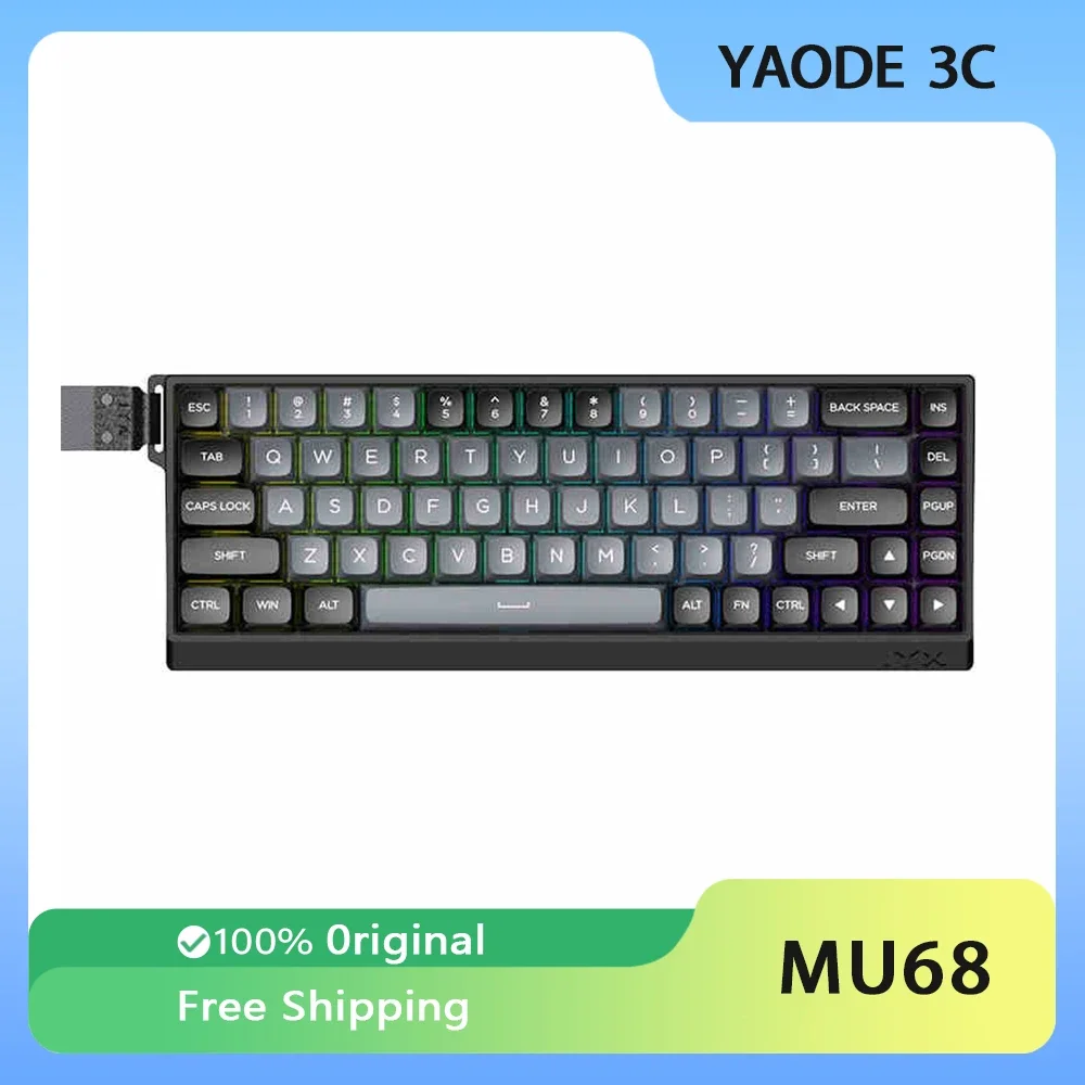 

IYX MU68 PRO Magnetic Switch Keyboard Wired Aluminum Alloy 8000Hz Quick Trigger Gaming Keyboard Hot Swap RGB PC Gamer Varolant