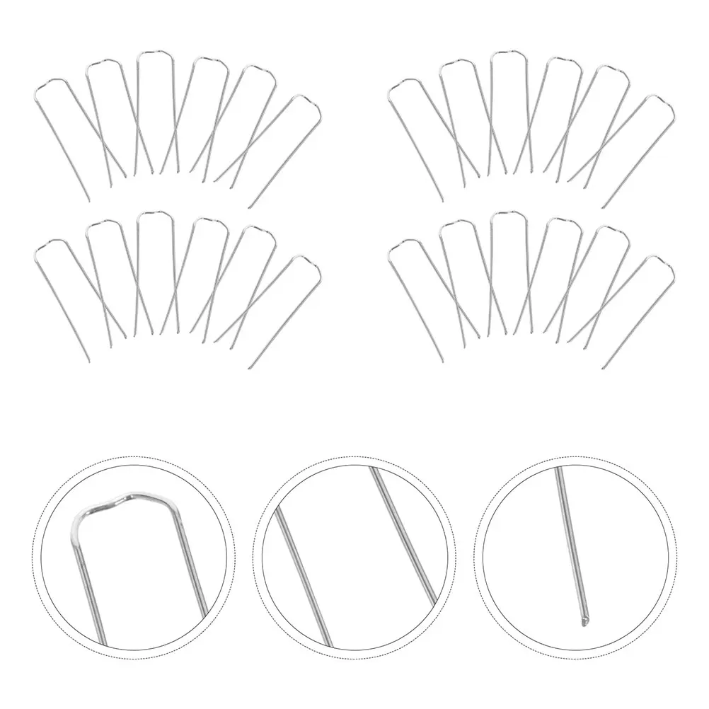 

150 Pcs Flower Arrangement Fixing Pin Fence Spikes Wedding Zinc Alloy Drip Tubing Stakes Man Anchor Line