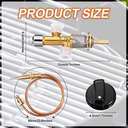 Niskie ciśnienie kontrola bezpieczeństwa awarii kominka gazowego LPG zestaw zaworu piecyk gazowy wymianę termopary 5/8-18UNF