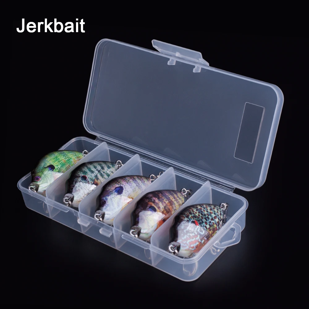 

Hanlin 6cm 14.5g Jerkbait Sinking Crankbait Lure Round Lip Wobbler Bait Panfish Fishing Tackle for Bass Bluegill Fishing Lure