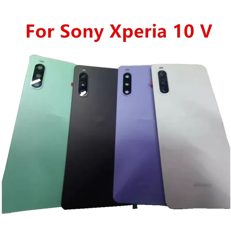 

10 в корпус для Sony Xperia 10 V 6,1 "XQ-DC72 Пластиковая Задняя крышка аккумулятора ремонт заменить дверной задний корпус + объектив камеры с логотипом