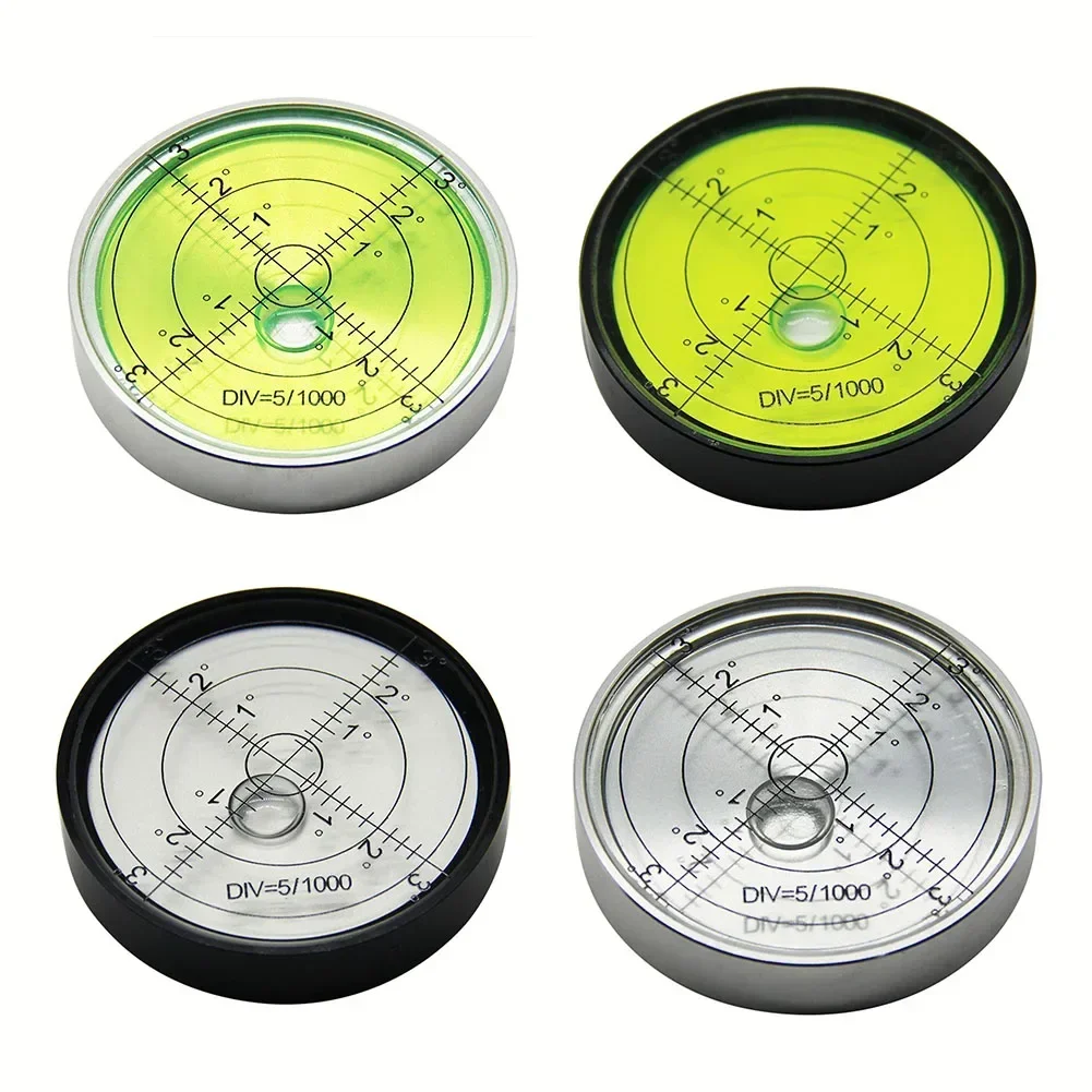 1pc Precision Metal Circular Level Bubble Spirit Level Bubble Magnetic Spirit Levelmetal Horizontal Bubble Round Level Measureme