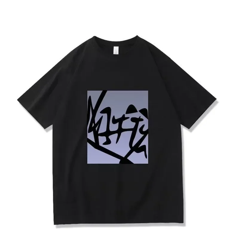 

Summer men's Sekai Akiyama Mizuki Amia Mzk pattern printed 100% pure cotton T-shirt Urban short-sleeved clothing top