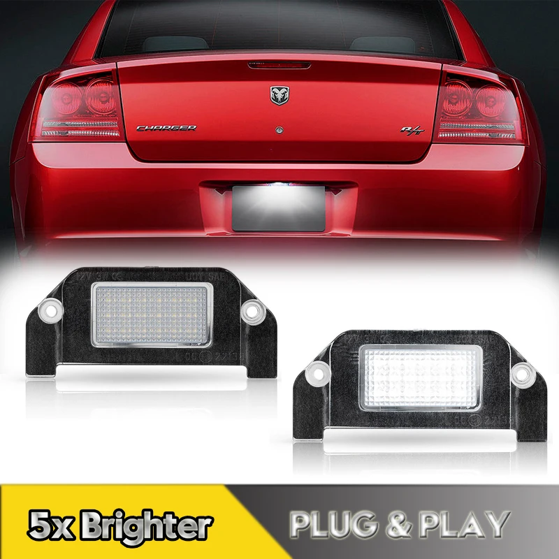 

1Pcs No Error For Dodge Charger Challenger LED Number License Plate Light Lamps Magnum Avenger Dart Chrysler 300 200 Sebring
