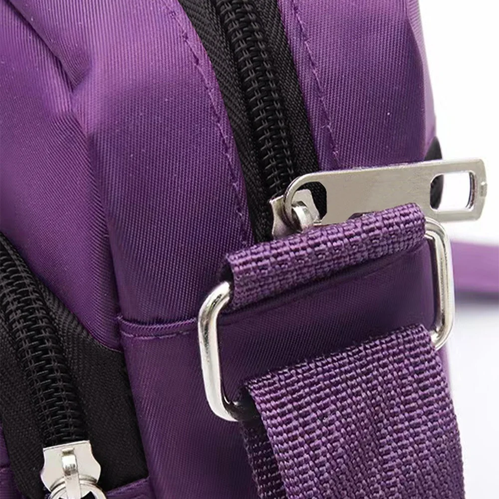 Personalized Customized Commuting Shoulder Bag High-quality and Durable Multi-layer Storage Bag Purple Shoulder Bag