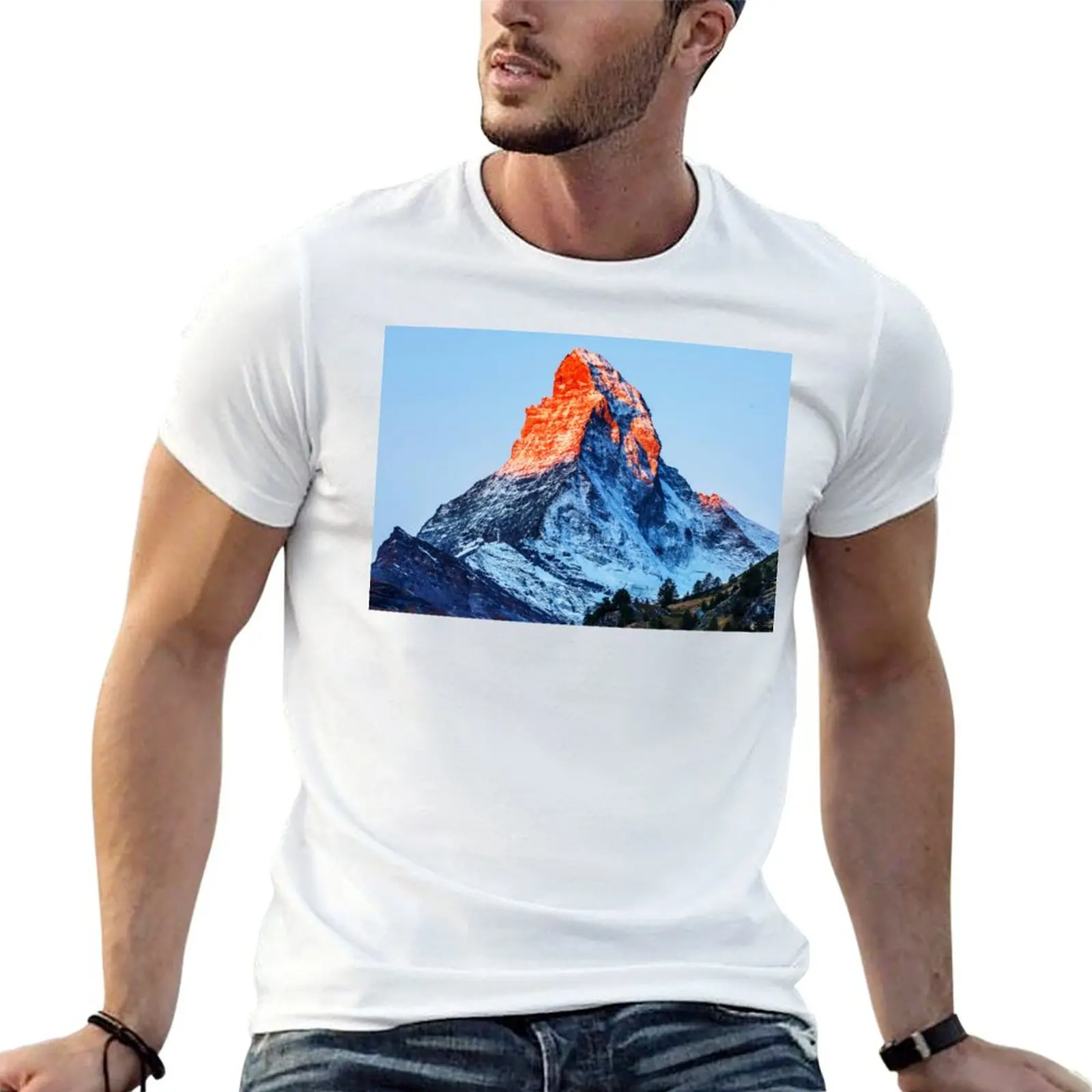 

Matterhorn-Mountain-Hight T-Shirt Blouse blue lock affliction shirts oversized t shirts for men