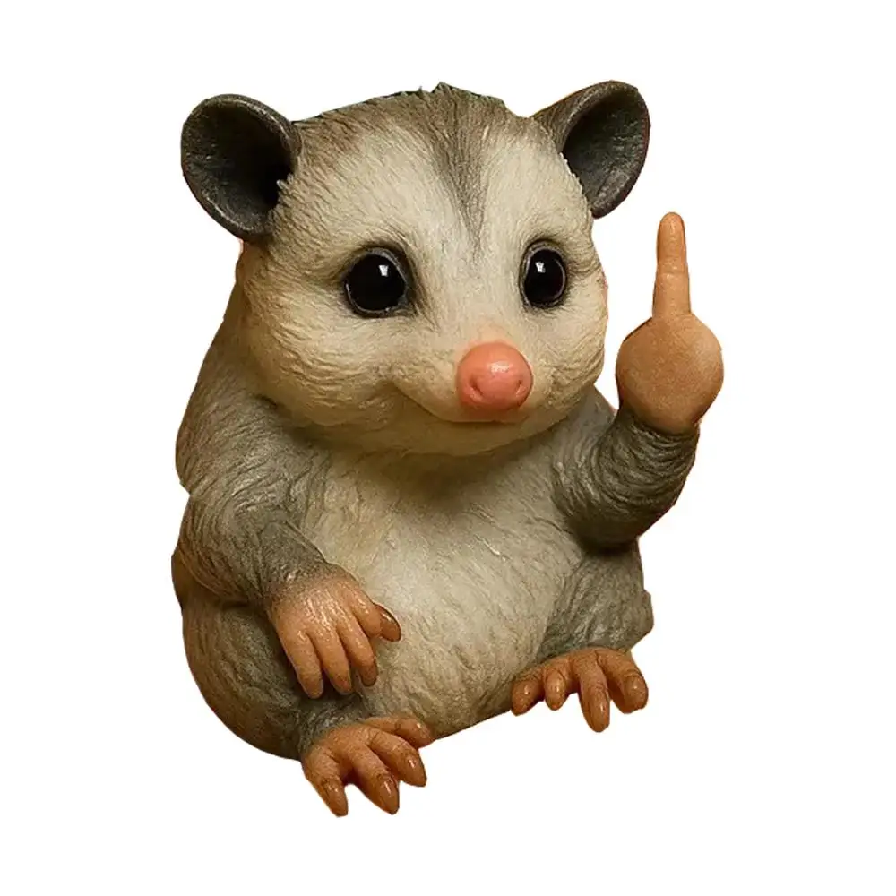 Mittelfinger-Tierstatue, Frosch, Hund, Katze, Skulptur, neuartige Mini-Tierstatue, interessante dekorative Ornamente, Miniaturmodelle