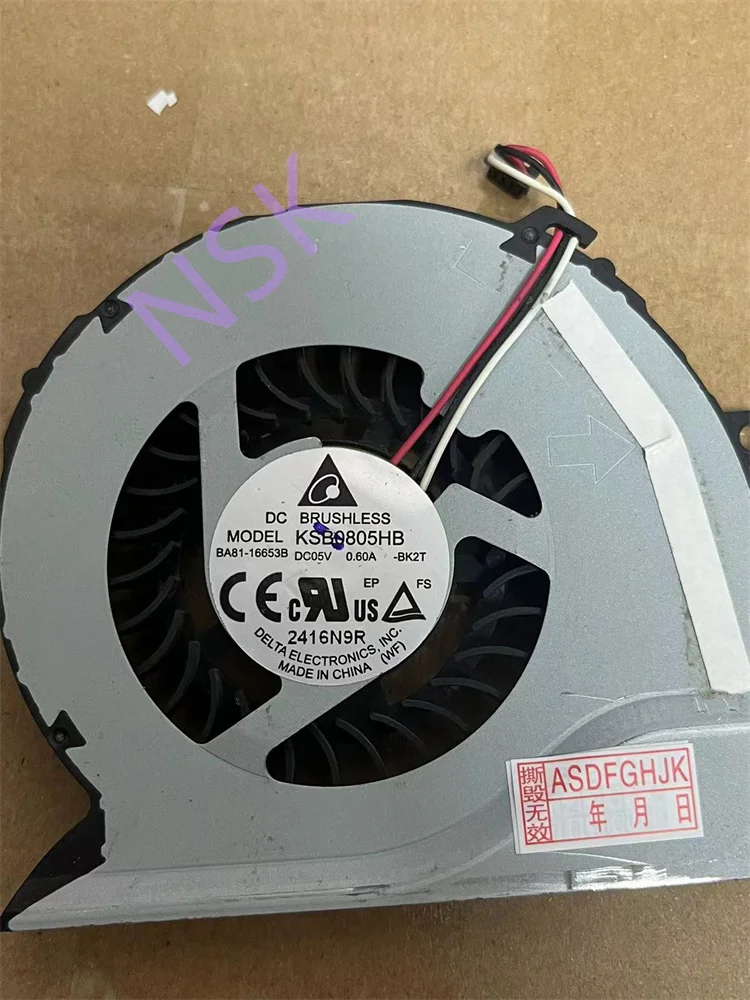 Original Used FOR Samsung NP550P5C NP550P7C Laptop Cooling Fan with Heatsink BA62-00675A KSR0805HB BA81-16653A 100% Tested ok