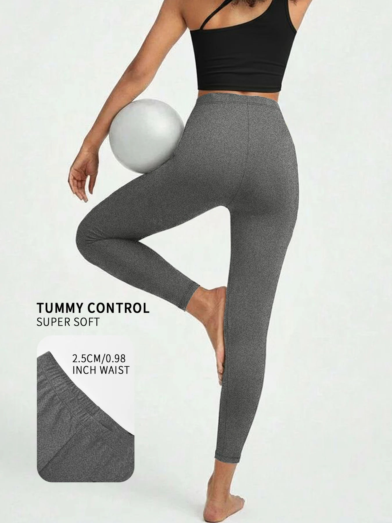 

Women's Low Rise Workout Leggings - Super Soft High Elastic Tights for Yoga Running Training Daily Life
