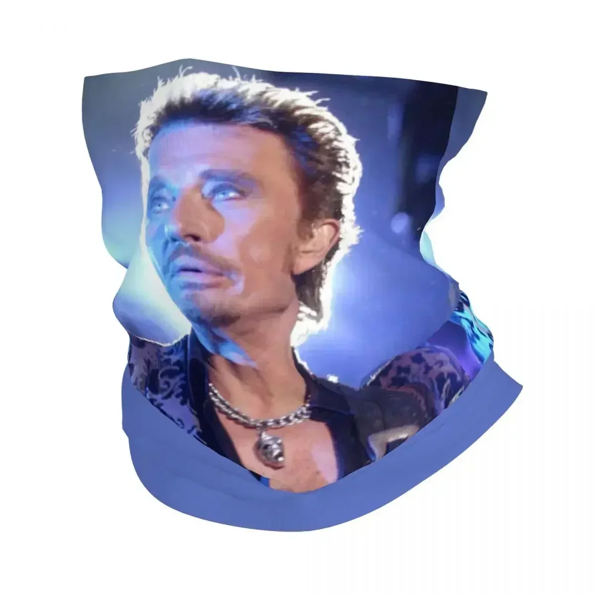 Johnny Hallyday Rock N Roll Magic Scarf Half Face Mask Fashion Tube Mask Balaclava Bandanas Windproof Headwear Outdoor Camping