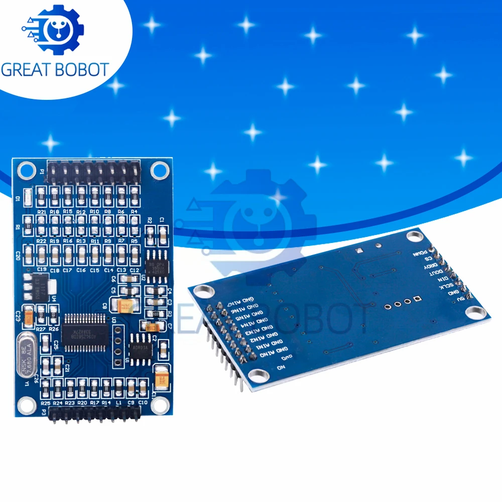 High Precision ADS1256 24 Bit 8 Channel ADC Data Acquisition Board Module AD Collecting Data Acquisition Card