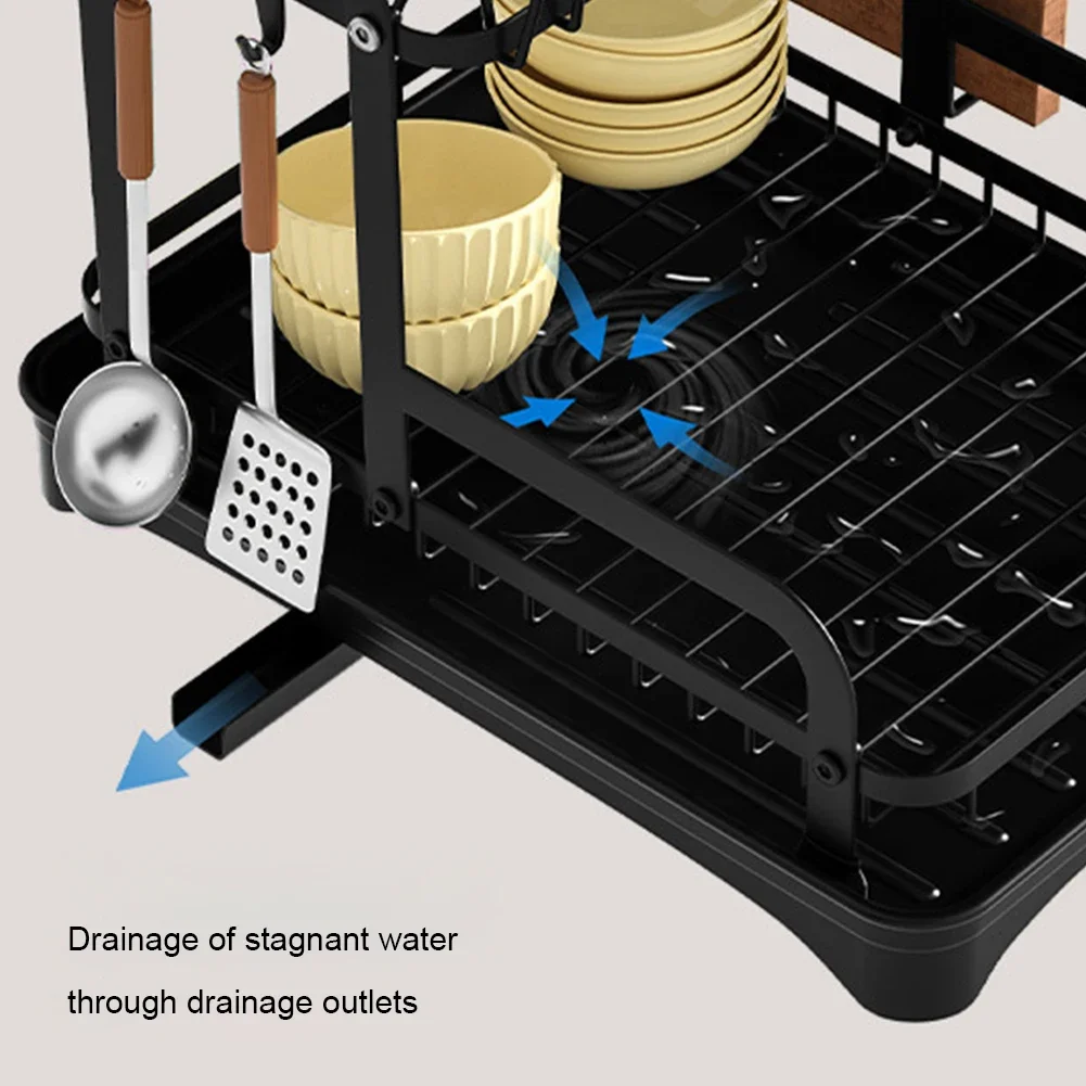 Dish Drainer Chopstick Holder Bowl Dish Drying Rack Cup Holder Kitchen Sink Sponge Holder Cutting Board Holder Kitchen Accessor