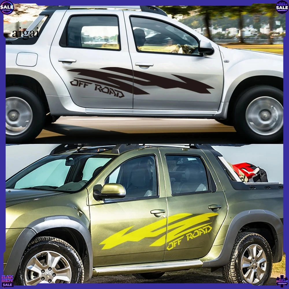 Car Door Side Stickers For Renault Duster Oroch Truck Off Road Decor Decals Pickup Vinyl Sticker Cover Auto Tuning Accessories view 4