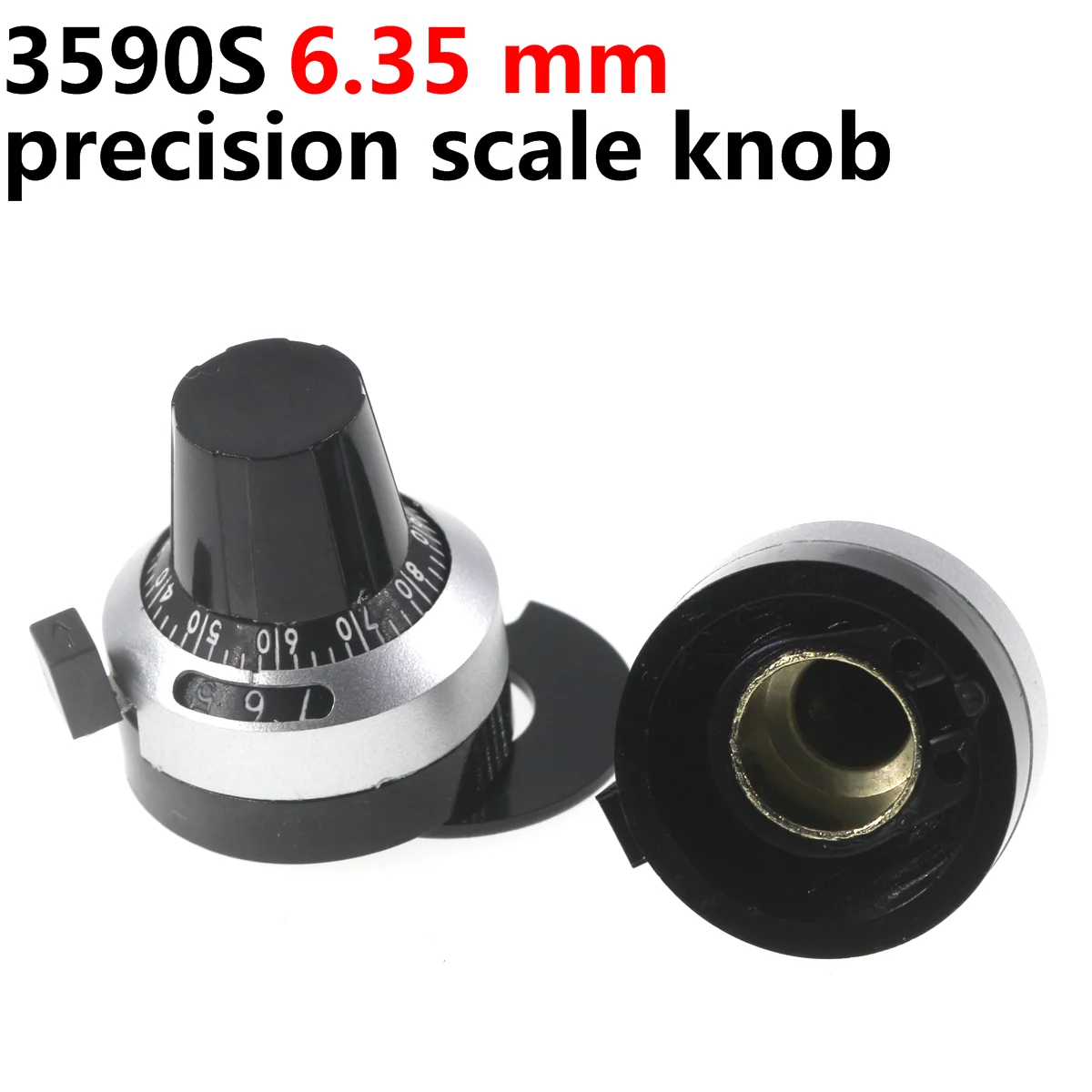 10pcs 3590 3590S 6.35 mm precision scale knob potentiometer knob equipped for multi-turn potentiometer