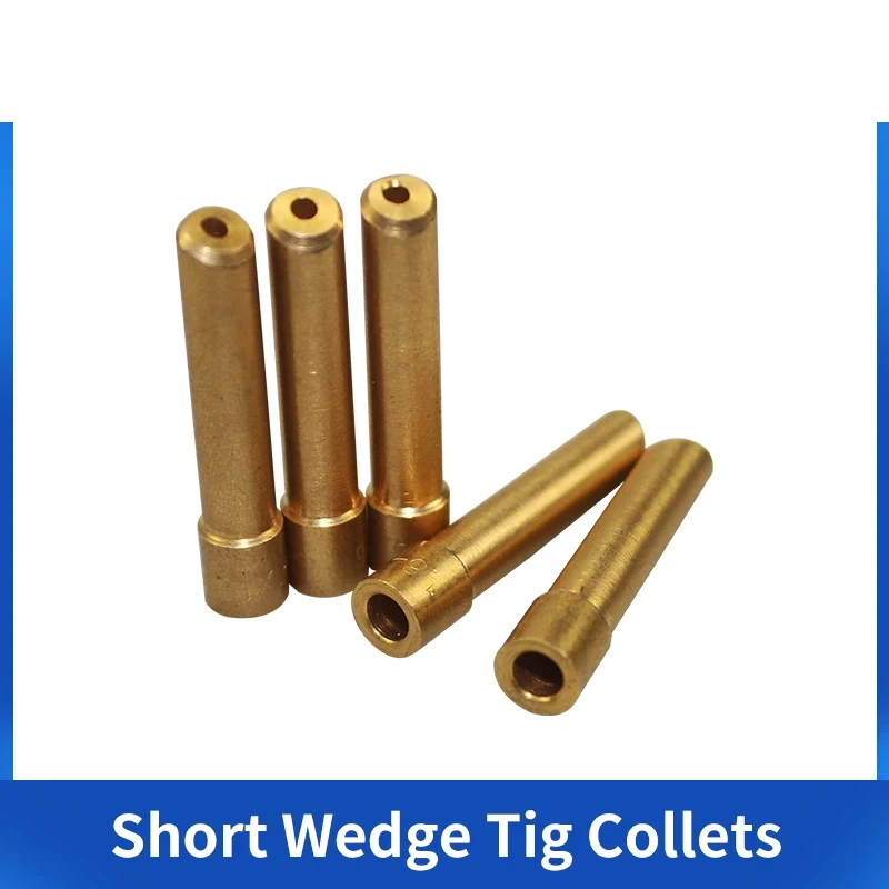 10PCS Wedge Tig Tungsten Electrode Collet 1.0MM  1.6MM 2.4MM 3.2MM Length Argon Welding Consumable For WP17/18/26 Torch