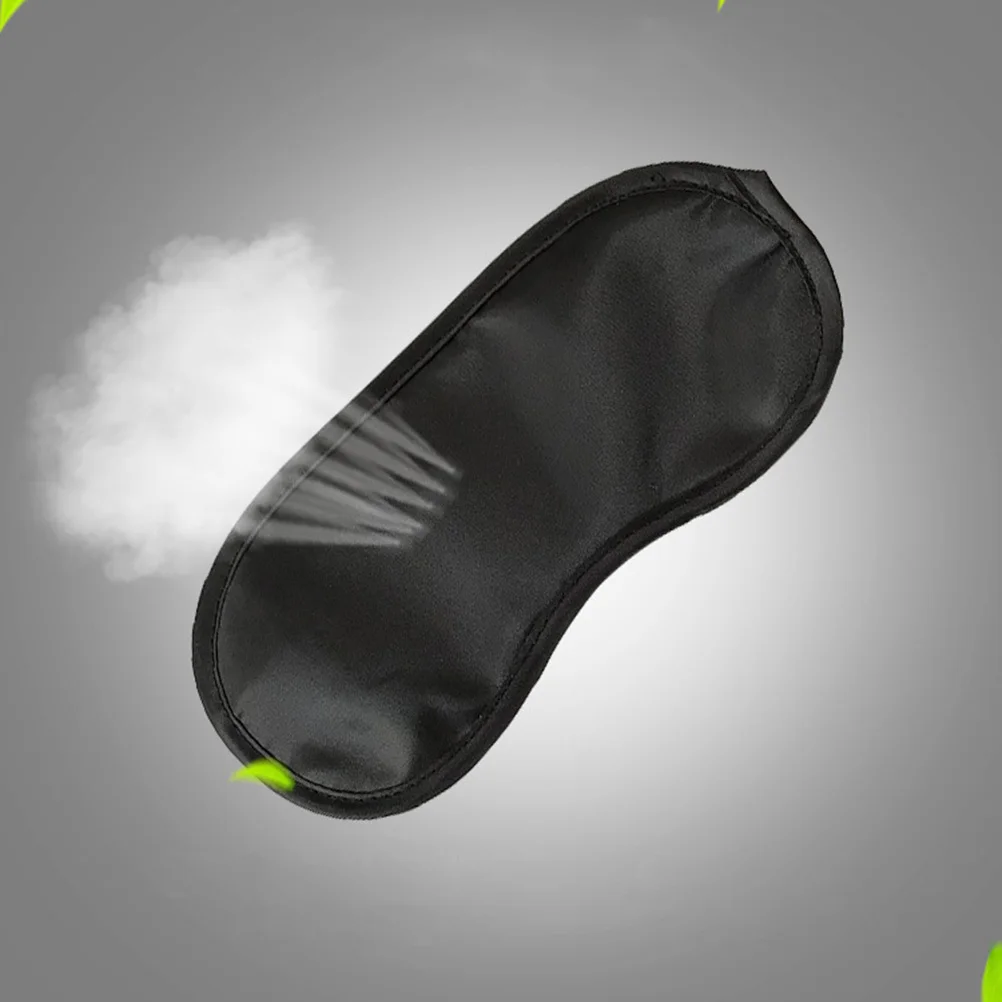 

Polyester Fabric Black Eye Mask Sleep Rest Aid Washable Lightweight Soft Comfortable Elastic Bands Travel Home Meeting Train