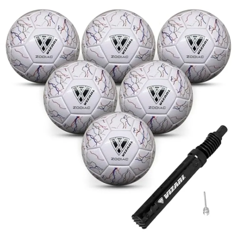 VIZARI Zodiac Balón de fútbol juvenil Balón de fútbol de cuero sintético para niños, niñas y niños pequeños Diseño duradero e impermeable para entrenamiento