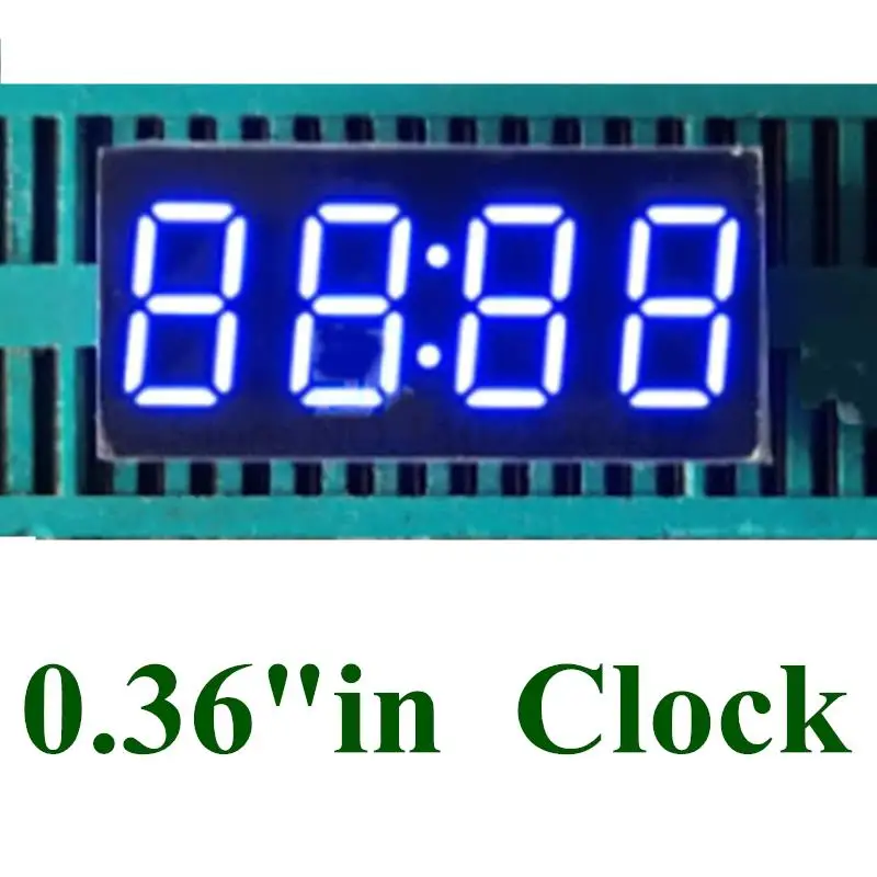 

20PCS 20px/lot 0.36 Inch 7 Segment 4 Digit Super Blue 0.36" 0.36in Clock LED Display Time 12 Pins for DIY