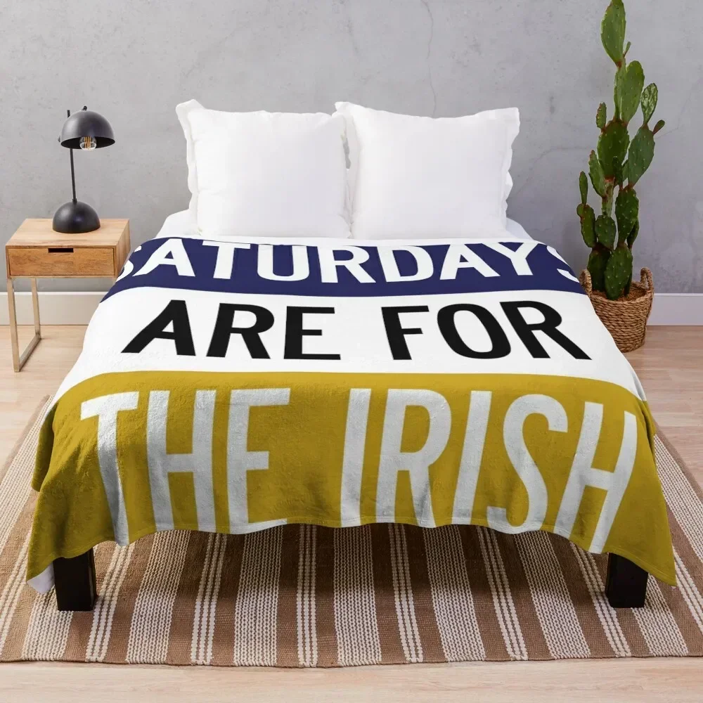 

saturdays are for the irish Throw Blanket Shaggy Furry Soft Blanket for Bedroom Living Room