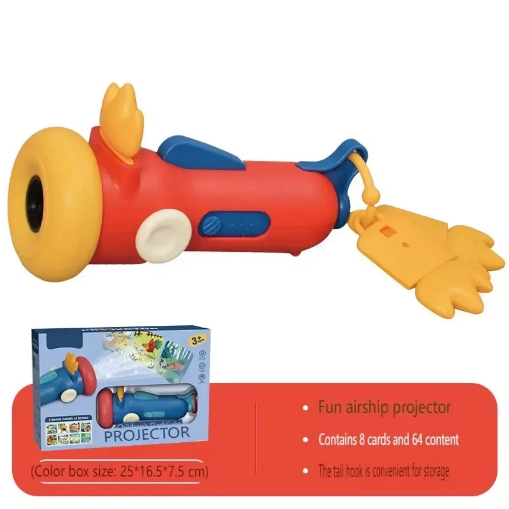 جهاز عرض ملون بمصباح يدوي للأطفال مع 64 أنماط ألعاب جهاز عرض الشعلة مع مصباح LED لعبة التفاعل بين الوالدين والطفل