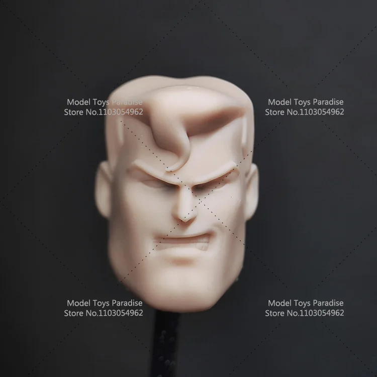 S HERO Unpainted White Model Head 1/12 Soldier Kryptonians Super Man Hero Head Sculpt Fit 6inch ML SHF MAFEX Action Figure Body