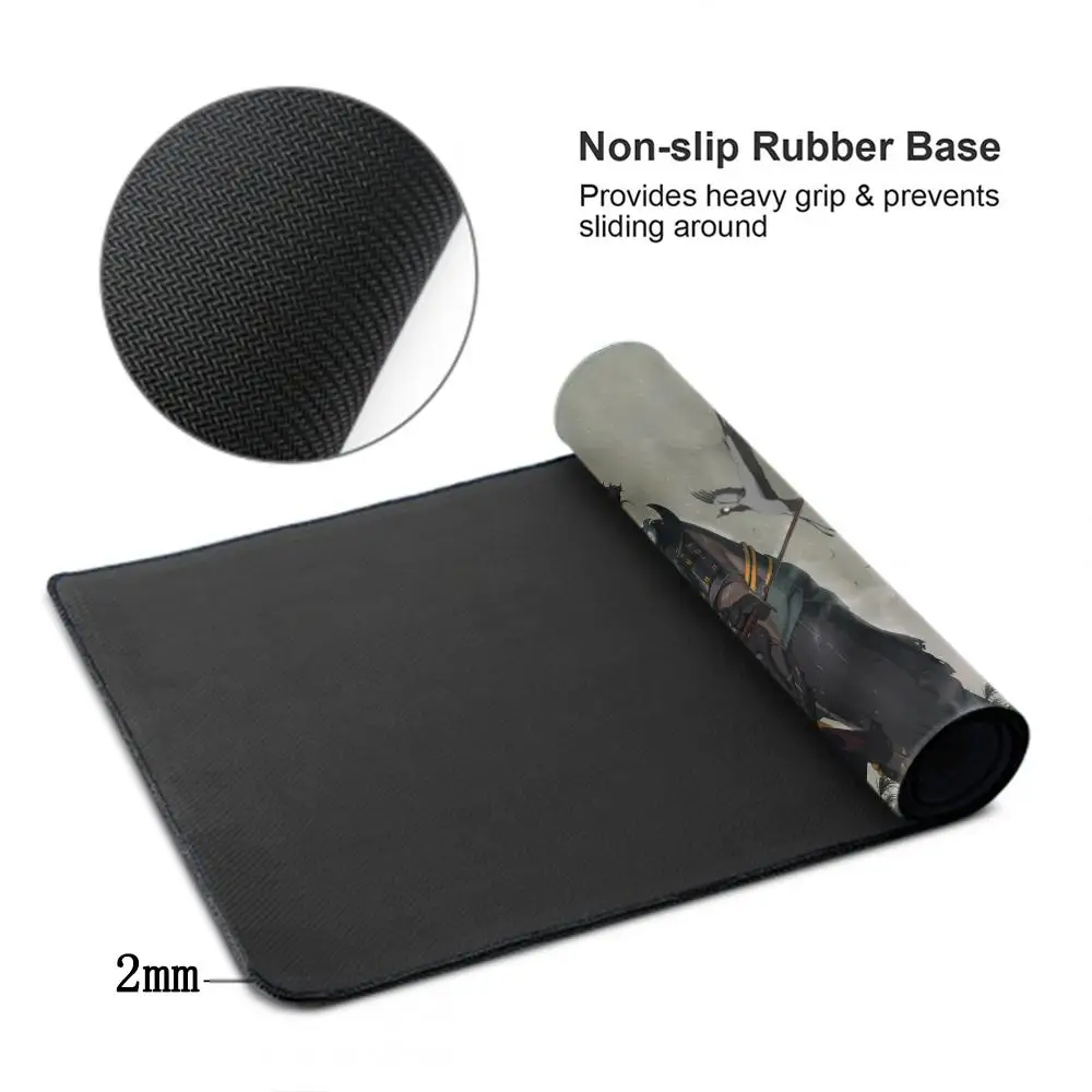 Alas Mouse karet besar, mouse Pad karet dengan Tepi kunci, gamer komputer HD Untuk Honor, bantalan keyboard, Meja cetak