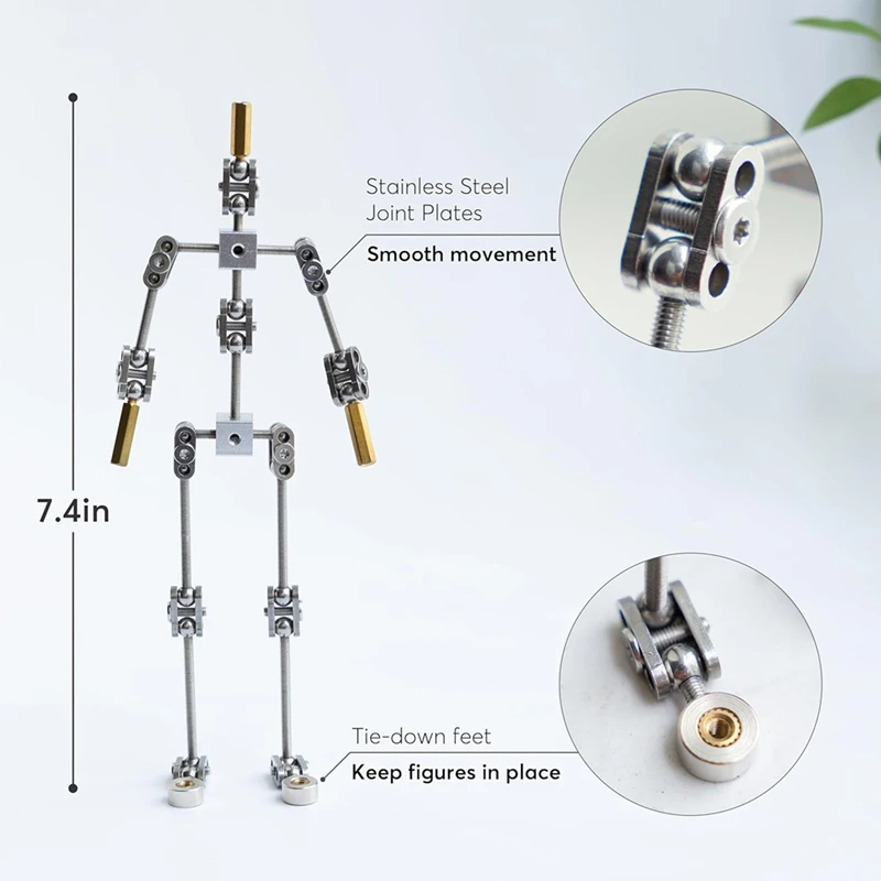 

Metal Character Skeleton forearmature Kit Armature Kit - DIY Metal Puppet Figure Skeleton, Easy