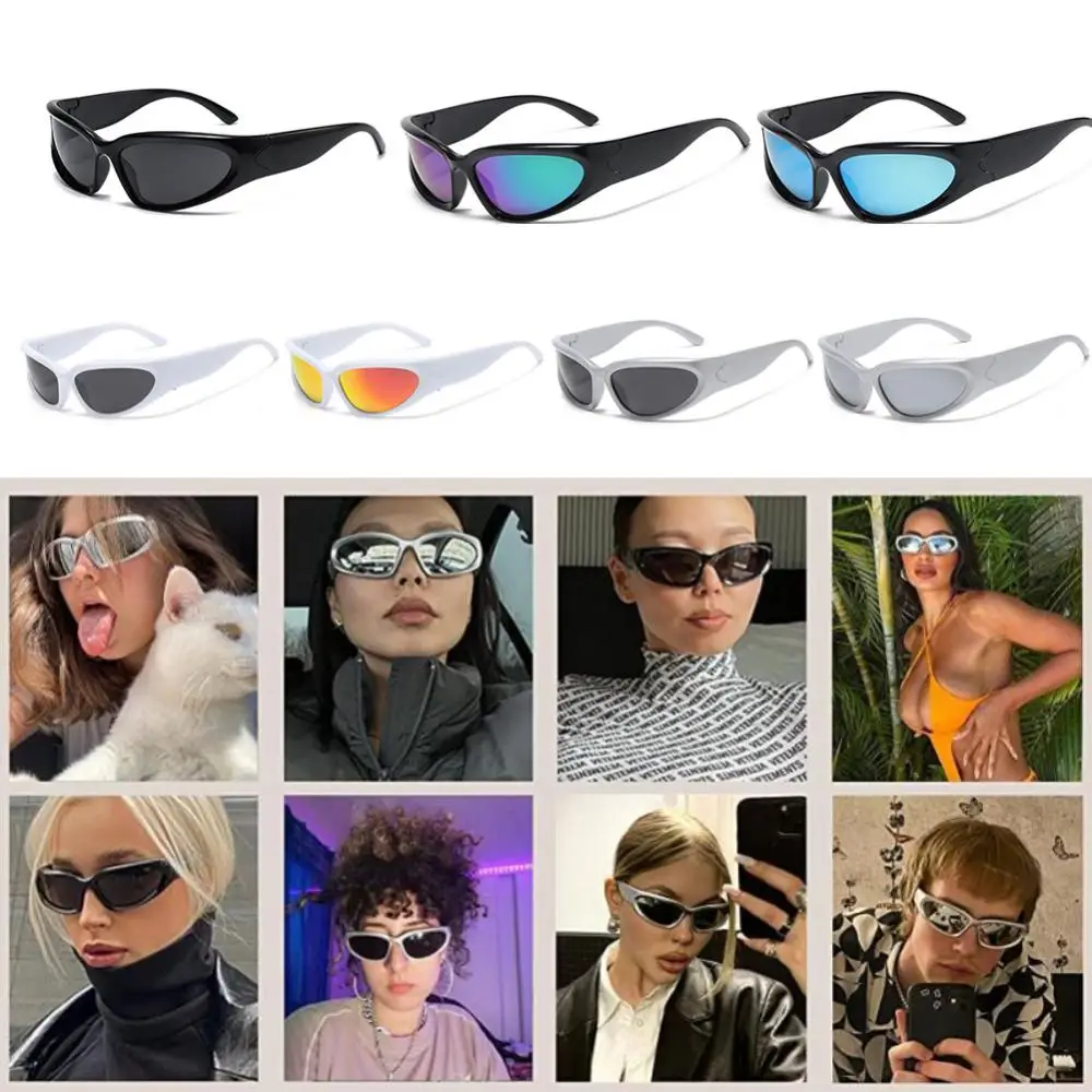 Y2k Millennium Color Sunglasses Punk Hip Hop Red Style Outdoor Driving Glasses Street Hot Girl Glasses Gothic Uv400 Goggles