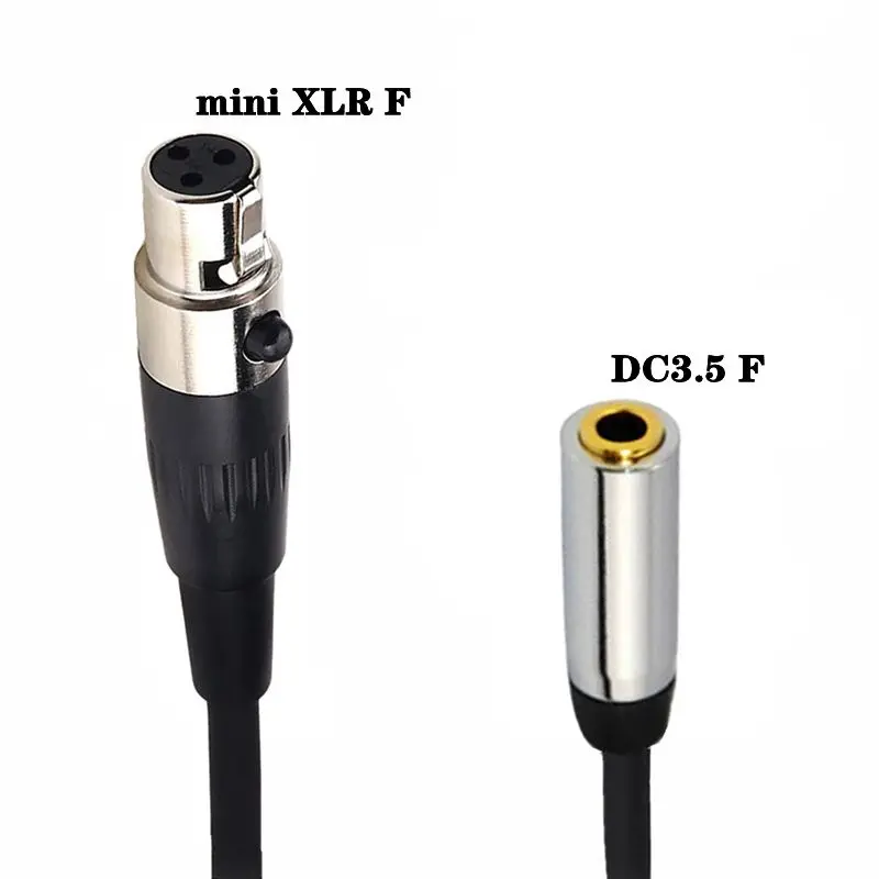 3.5mm Stereo Audio Mini XLR Female 1/8 "TRS To 3-Pin Mini XLR Female Headphone Audio Cable