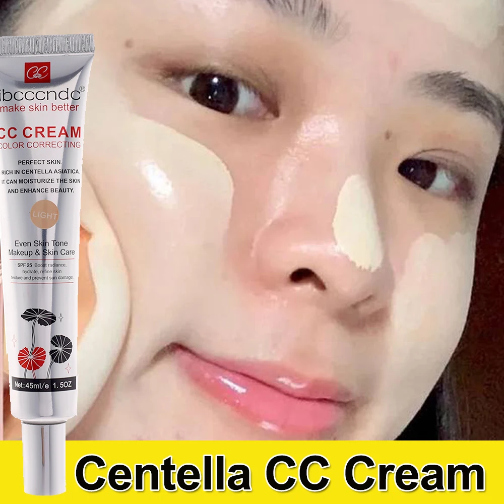 Crema CC duradera, corrector hidratante, maquillaje de Base facial Natural, cubierta impermeable, Base líquida para manchas de acné, ilumina la piel