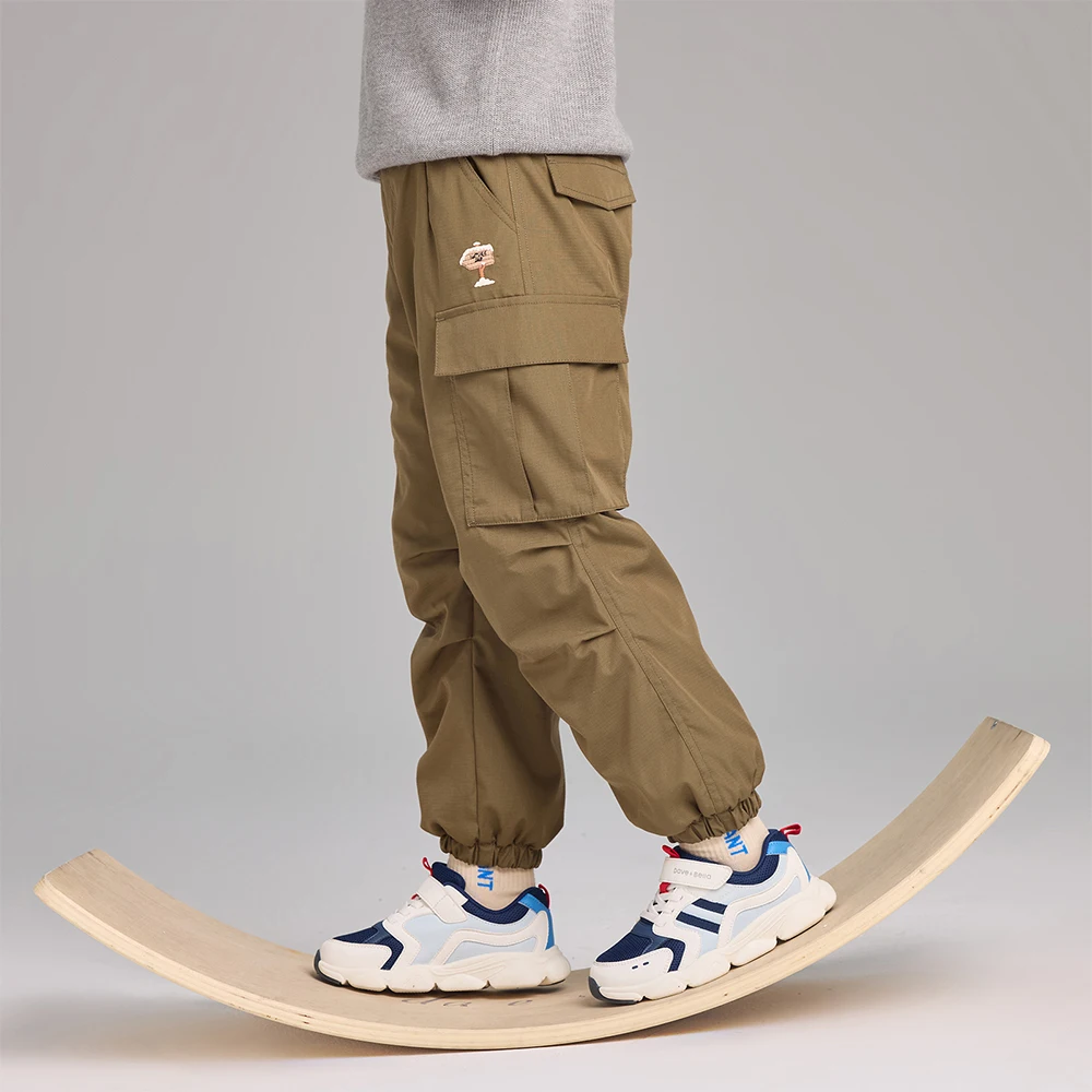 Dave Bella Children Autumn Winter Velvet Pants Boys Thicken Cargo Pant Elastic Waist Sports Jogger Warn Trousers DK4254161