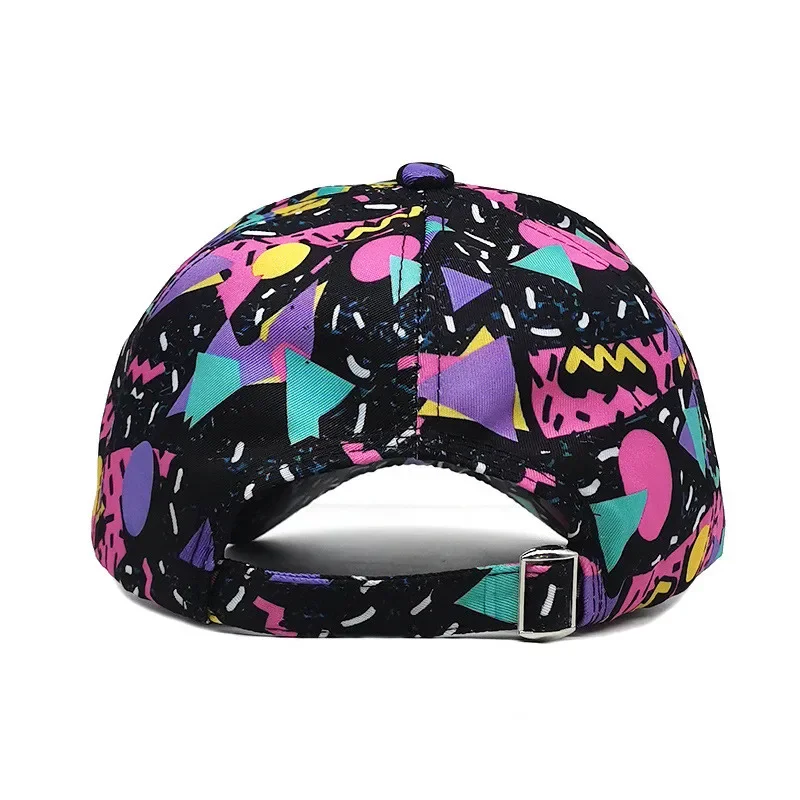 Spring Polyester Graffiti Print Casquette Baseball Cap Adjustable Outdoor Snapback Hats for Men and Women 244