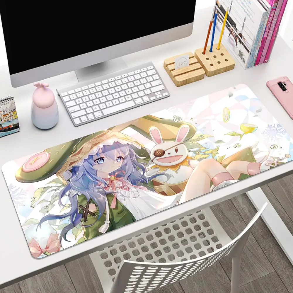 CuteAnime Date A Live Himekawa Yoshino Mousepad Large Gaming Mouse Pad LockEdge Thickened Computer Keyboard Table Desk Mat