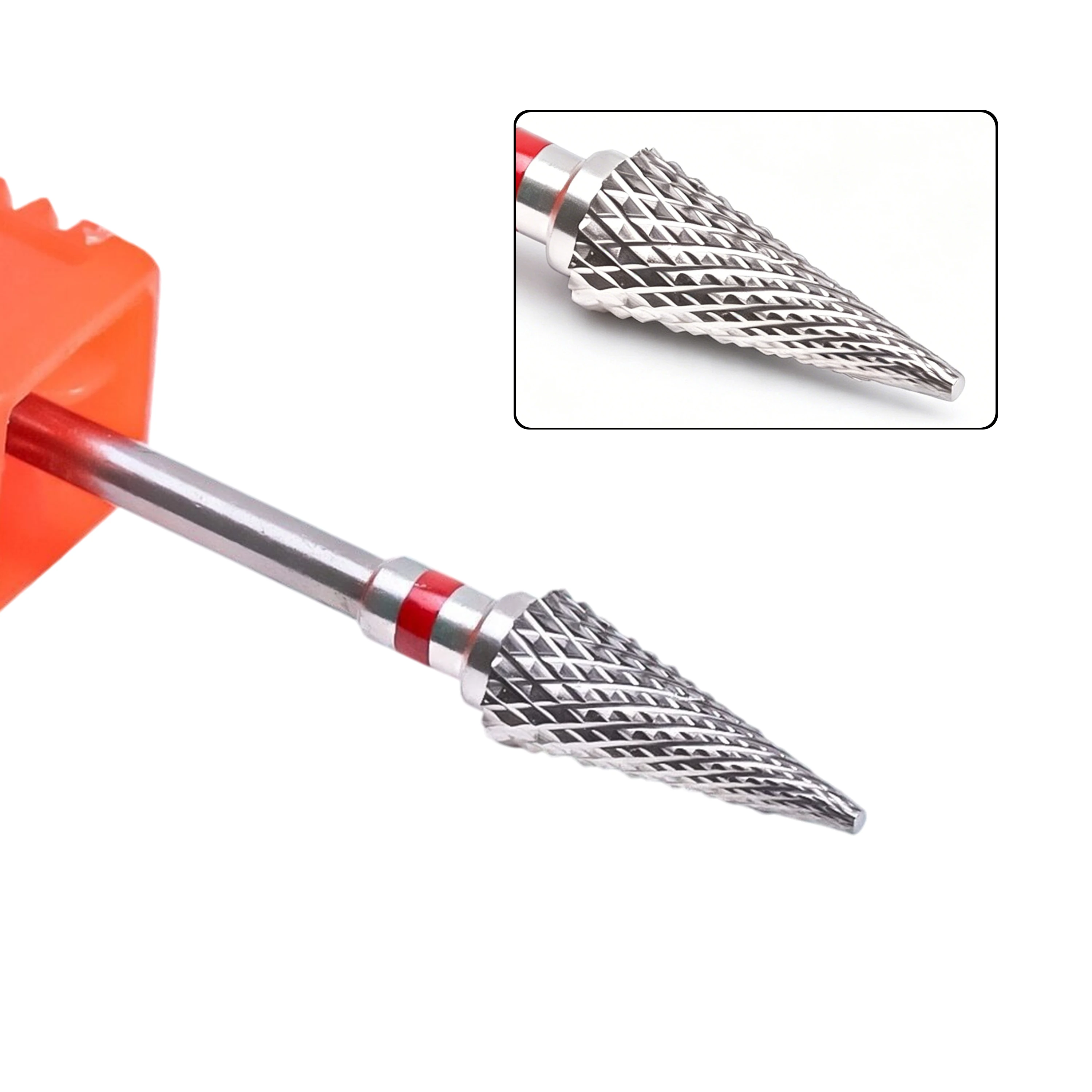 1pc Umbrella-Shaped Tungsten Steel Nail Polishing Head Durable And Robust for Professional And Home Use