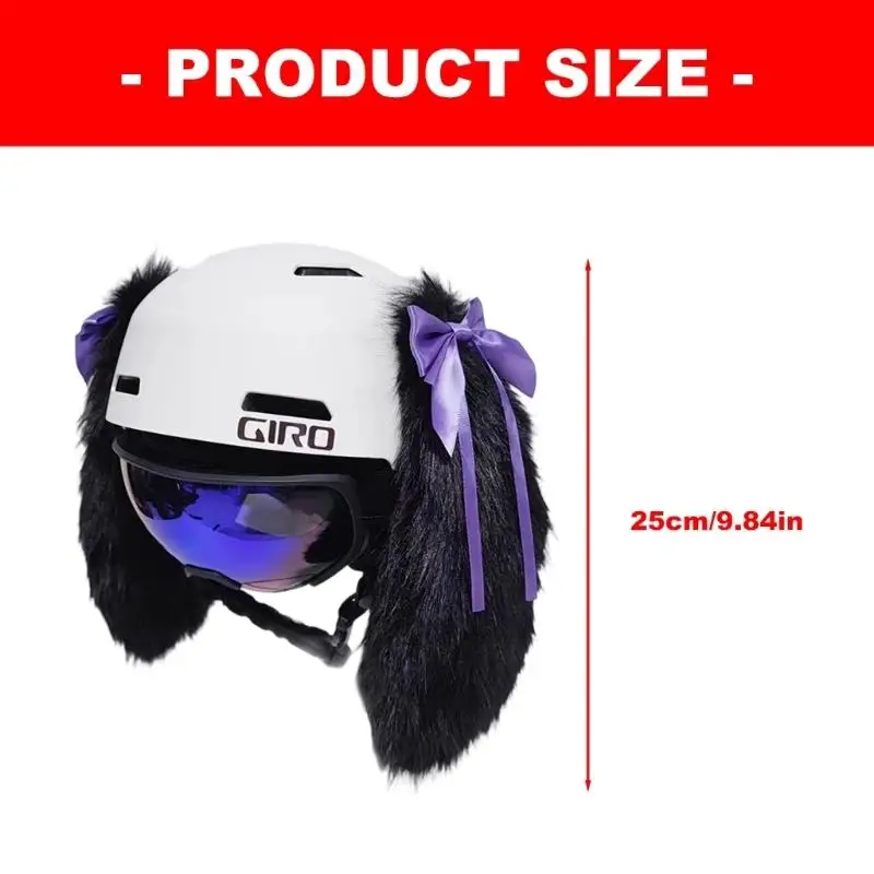 31BB Easy Attach Long Ear Helmet Accessory with Soft Bows Design for Motorcycle Riders - view 6