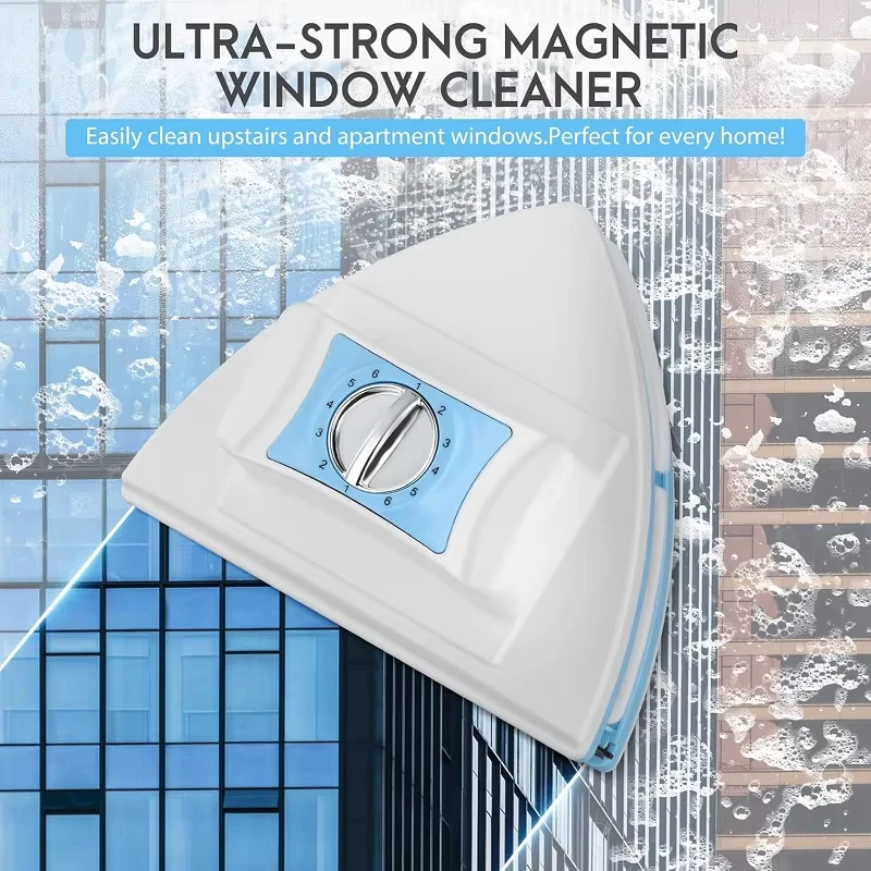 

Магнитный очиститель окон для стекла, двухслойный, шестиступенчатый, регулируемый, обеззараживающий, без ударов, щетка для чистки, бытовой инструмент