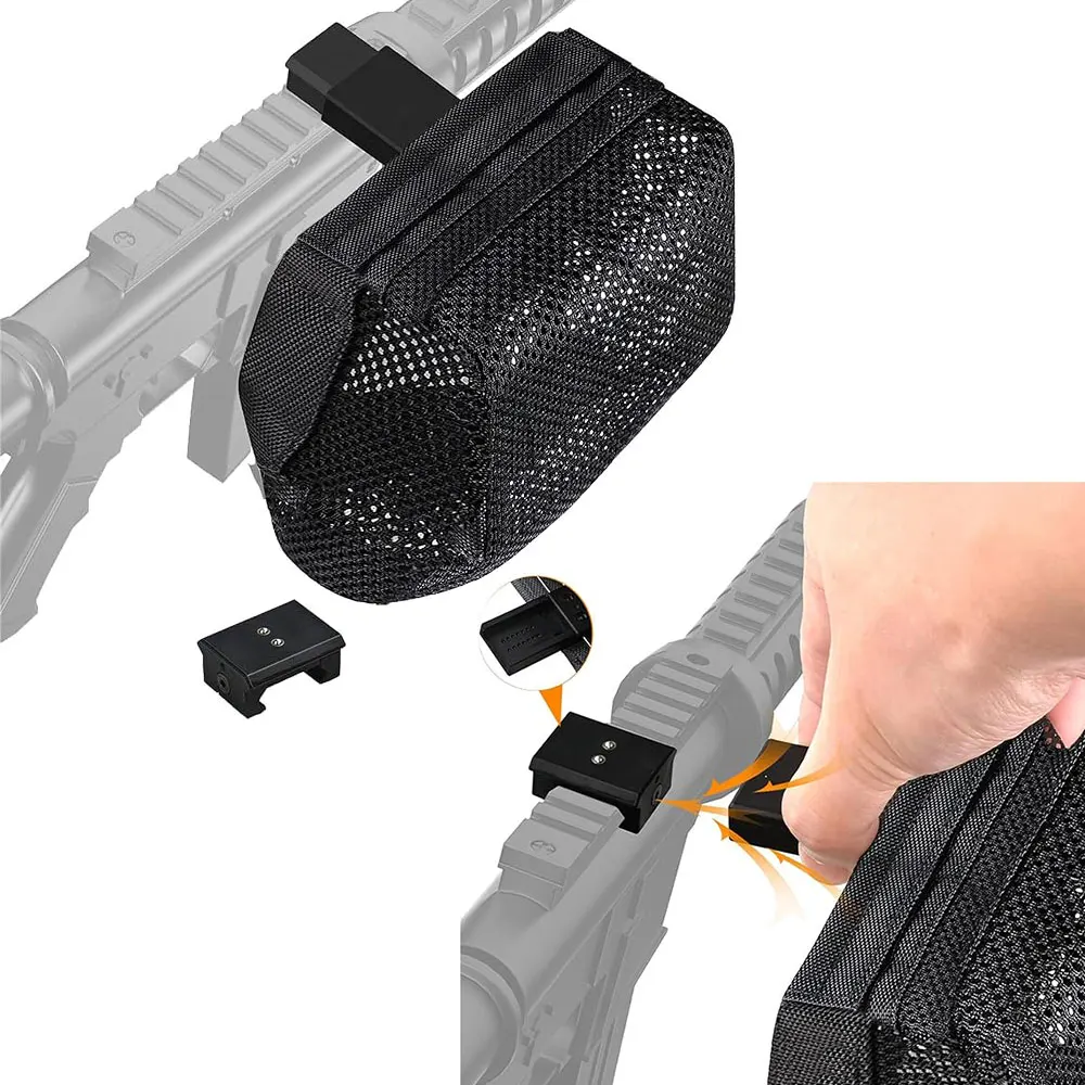 Nylon Mesh Storage Bag Ammo Brass Shell Catcher Mesh Trap With Zippered Tactical Ammo Pouch Military Gear For Hunting Shooting