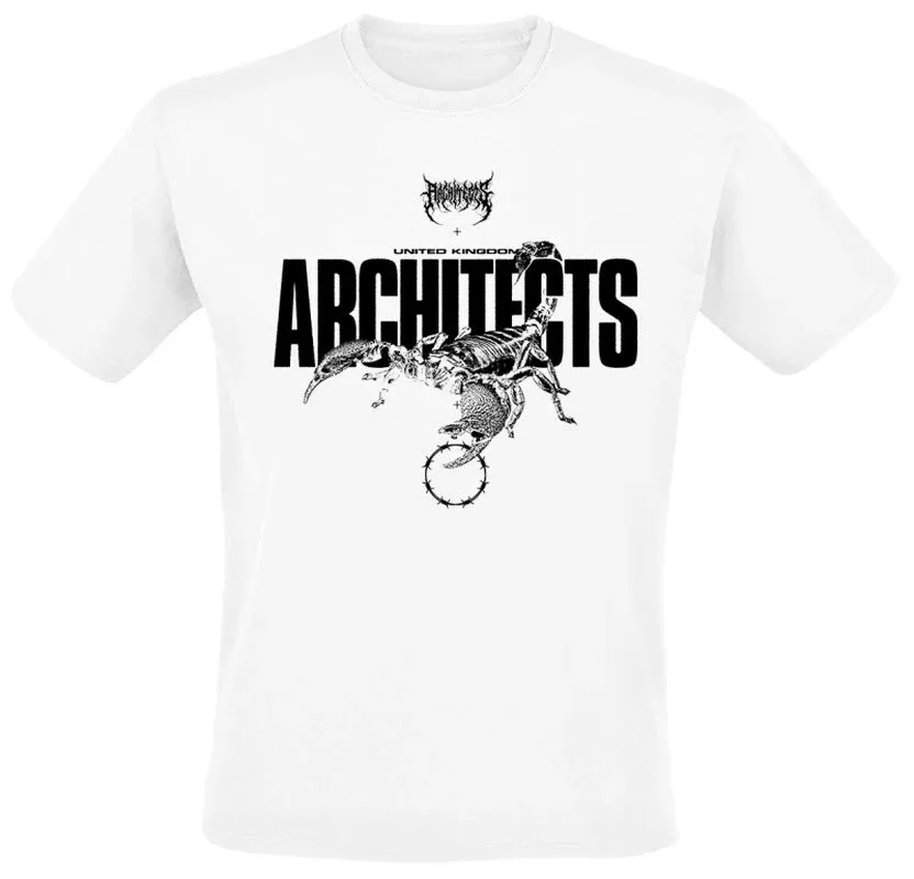 Architects Scorpion Thorn Print Cotton T-shirt Men Women Metalcore Band Unisex Short Sleeve Casual Tee