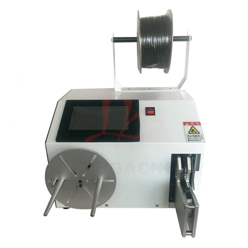

Automatic Small Cable Wire Winding And Binding Machine Intelligent Touch Screen For USB Data Cable Power Cord Tie Winder