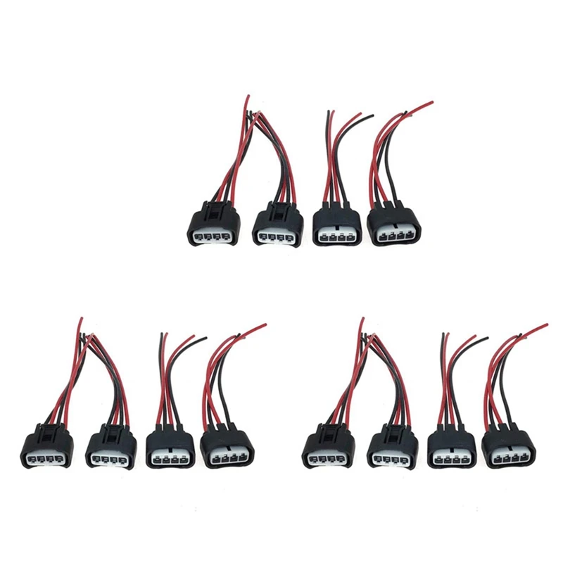 

12PCS Ignition Coil Female Connector Plug Harness Pigtail 2AZFE1ZZFE For HS250H Pontiac Camry Corolla RAV4 Chevrolet