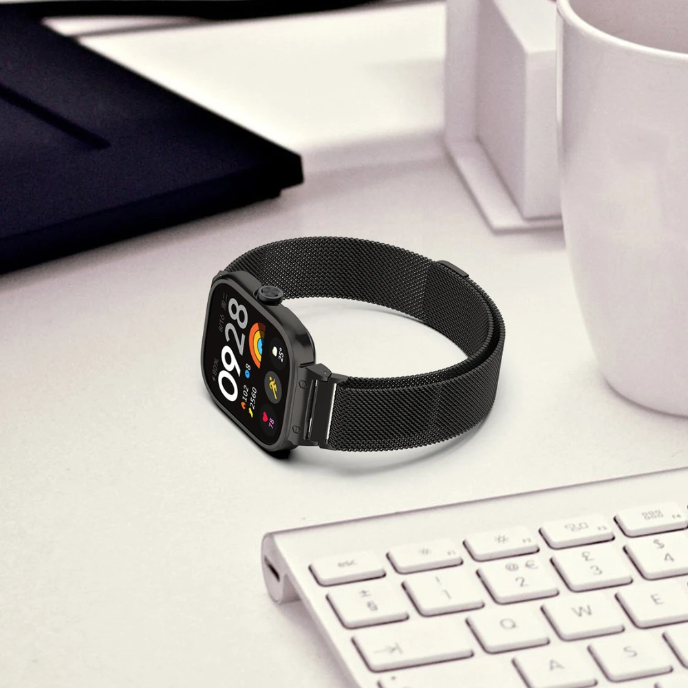 Metal Case+Milanese Loop Strap For Redmi Watch 4 Magnetic Bracelet wristband For Redmi Watch 4 Stainless Steel Protective Shell
