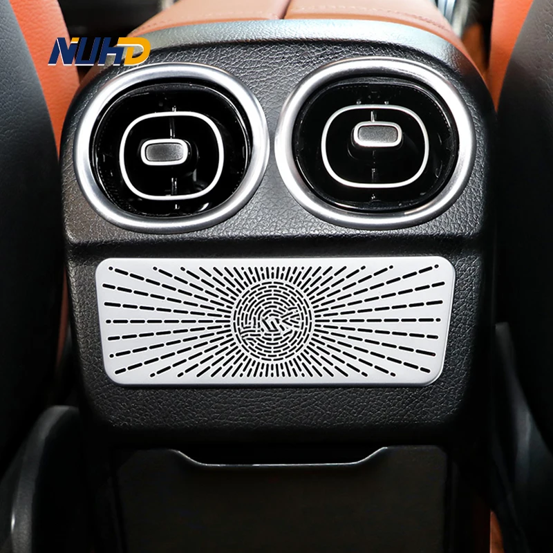 

Stainless Steel Car Back Air Vent Panel Decorative Stickers Trim Cover For Mercedes-Benz C Class 2022-2024 Interior Accessories