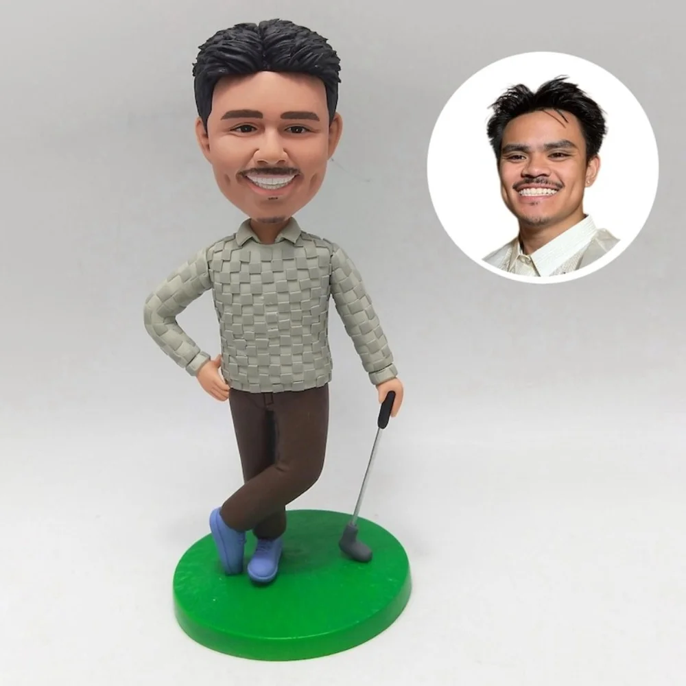 

Custom 3D Clay Figurine Personalized Bobblehead from Photo Handmade Wedding Anniversary Birthday Keepsake