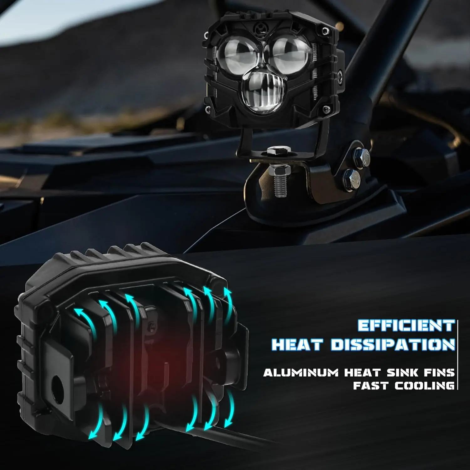 

POVTOR 3-дюймовый внедорожный точечный светильник, светодиодный светильник-куб для грузовиков, квадроциклов, внедорожников, UTV 4x4, лодок