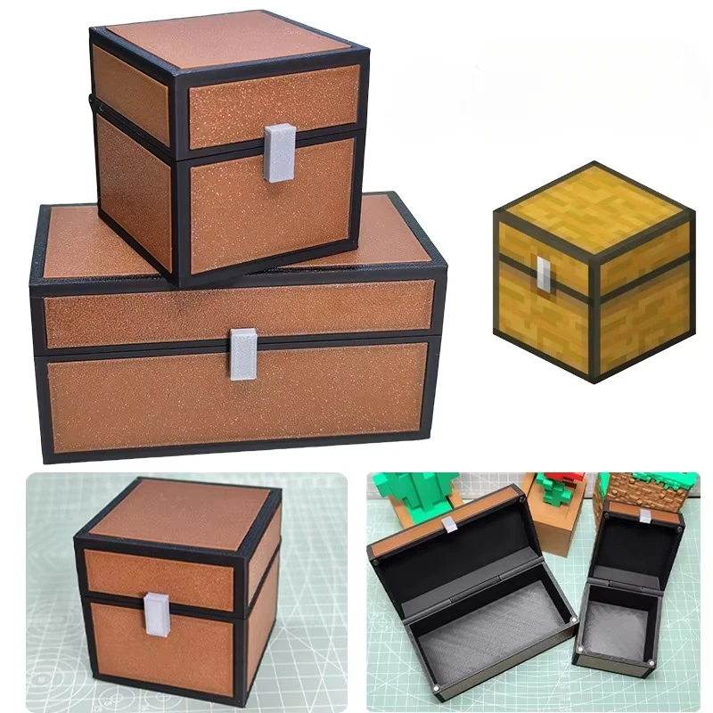 MineCraftion Chest Desktop Storage Box Jewelry Key Candy Coin Organizer Funny Home Decoration Desk Creative Ornament Toy Box