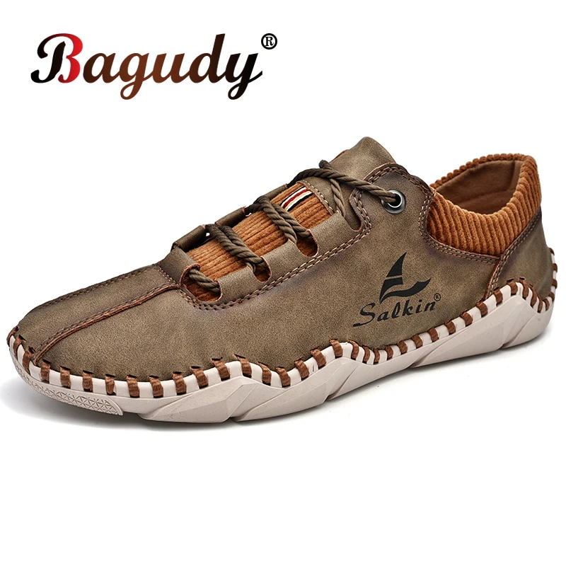 Zapatos de conducción para hombre, mocasines hechos a mano, zapatos casuales transpirables para exteriores, zapatillas de deporte de talla grande