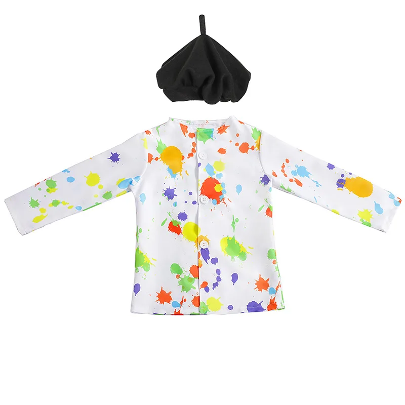 Halloween Children's Day Party Painter Shirt Cosplay Costume Performance Tops Clothes Holiday Party Funny Fashion Stage Costume