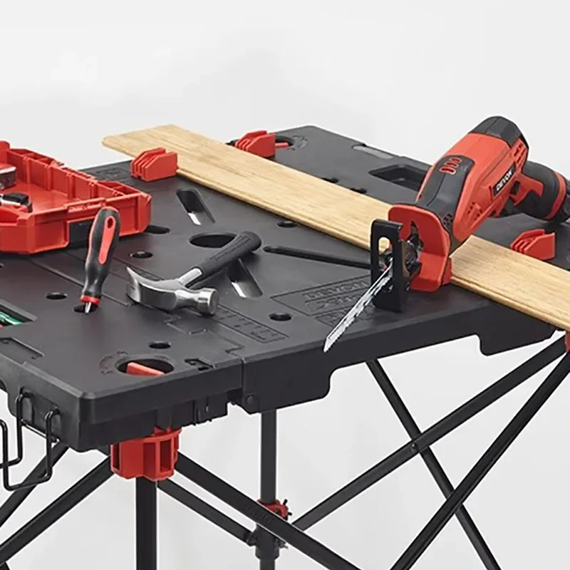 Multifunctional Work Tool Table Mobile Saw Table Portable Woodworking Benches Operation Foldable Outdoors Tool Picnic Table